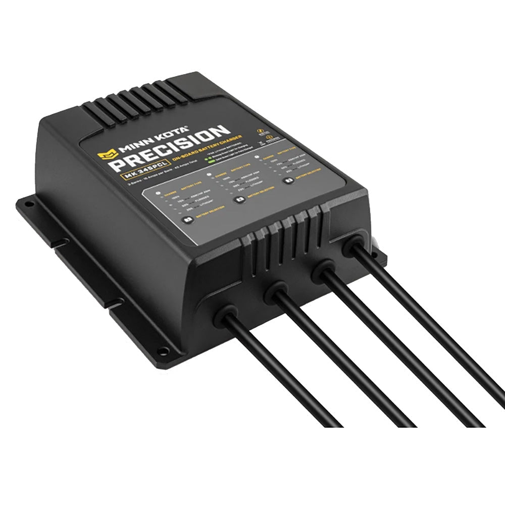 Minn Kota On - Board Precision Charger MK - 345 PCL 3 Bank x 15 AMP LI Optimized Charger - Clinch River Fishing USA
