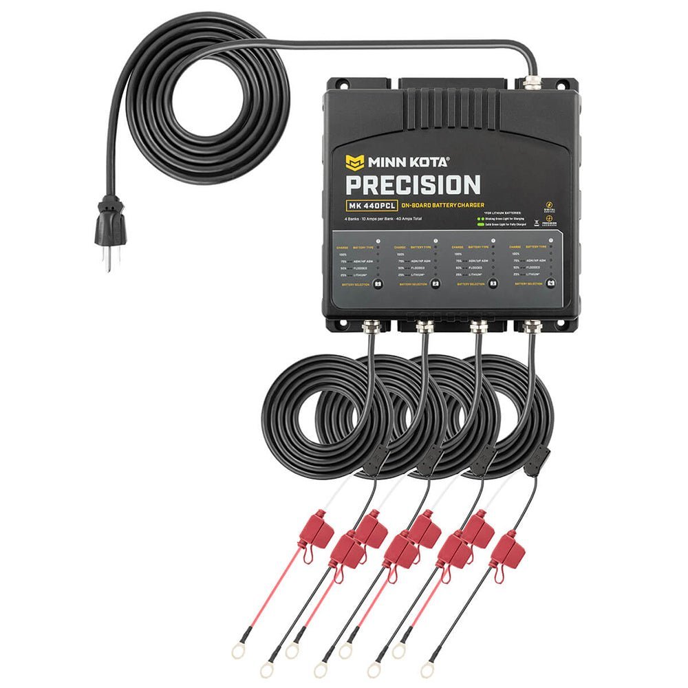Minn Kota On-Board Precision Charger MK-440 PCL 4 Bank x 10 AMP LI Optimized Charger - Clinch River Fishing USA