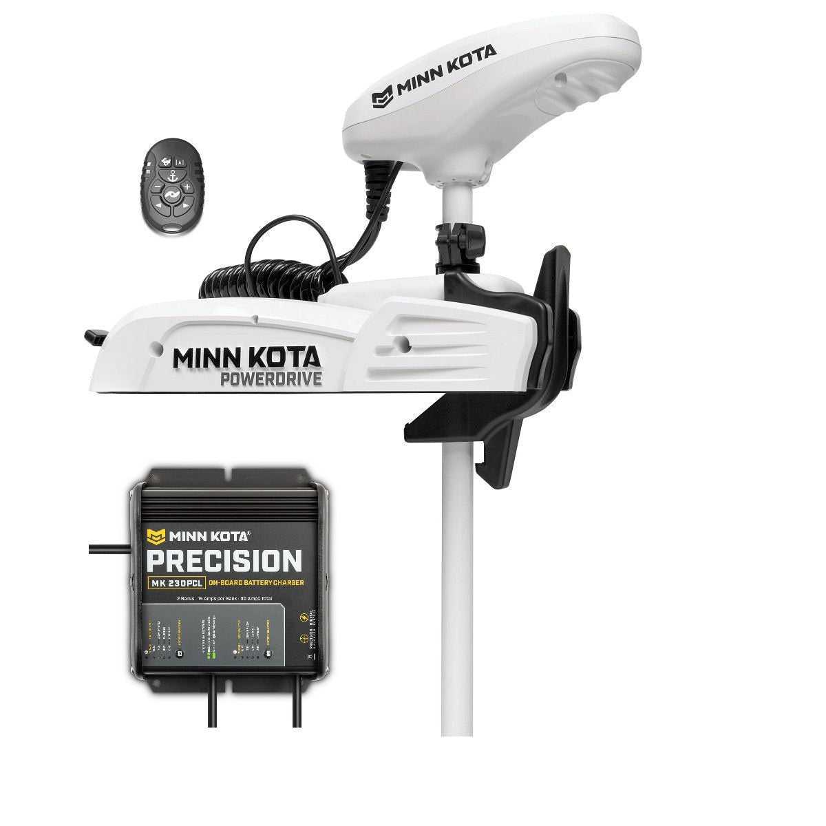 Minn Kota Riptide Powerdrive 55 54in Shaft with Micro Remot with MK230PCL Charger - Clinch River Fishing USA
