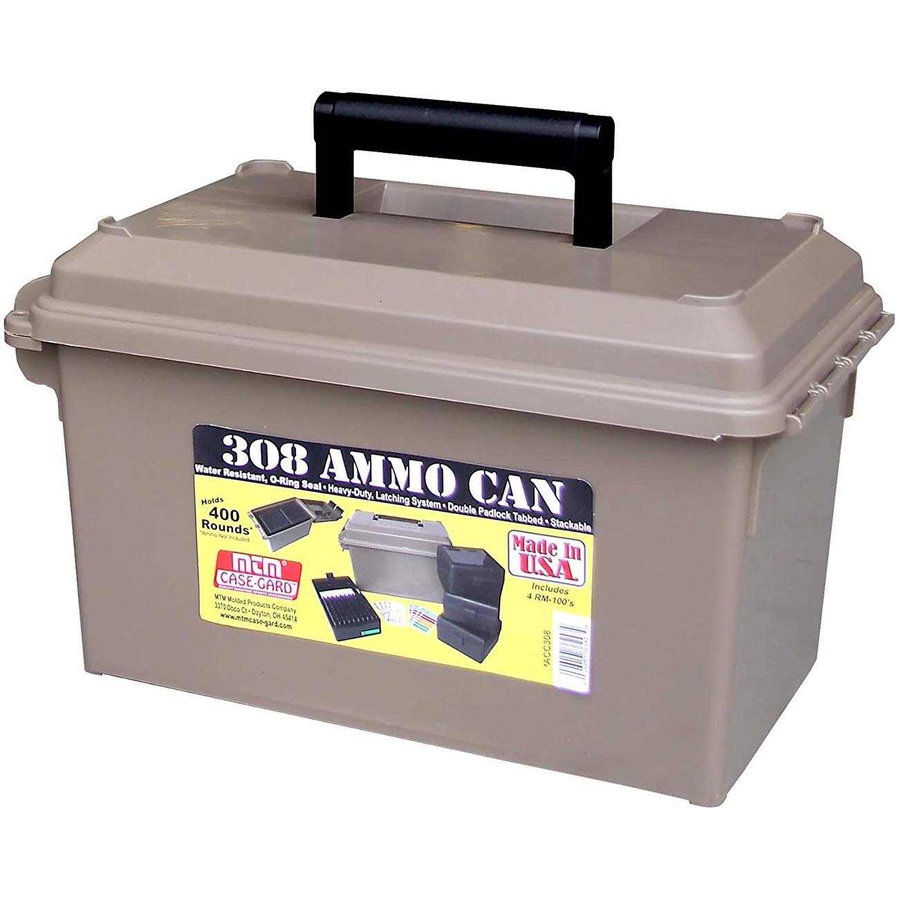 MTM 308 Ammo Can for 400 rd. Includes 4 each RM-100's Dark Earth - Clinch River Fishing USA
