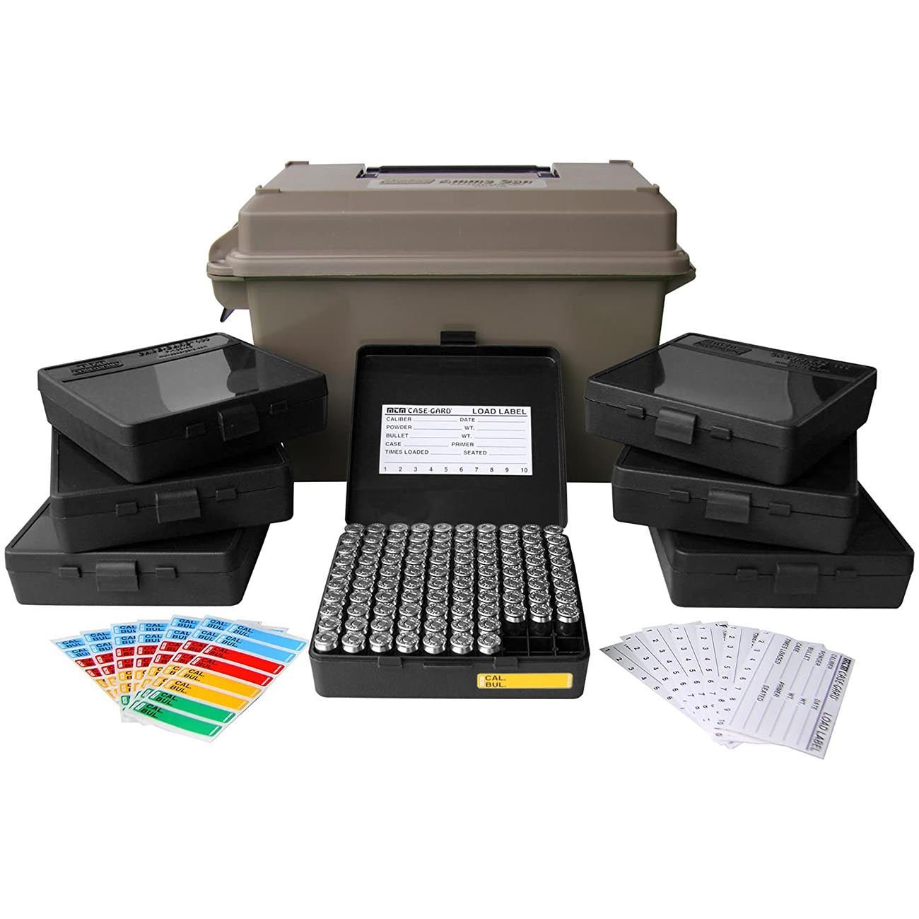 MTM 45 ACP Ammo Can for 700 rd. Includes 7 each P-100-45's Dark Earth - Clinch River Fishing USA