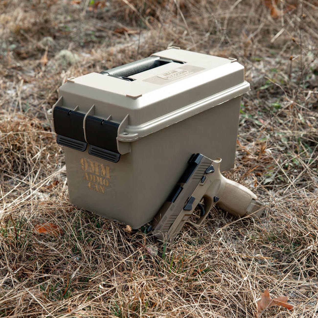 MTM 9mm Ammo Can for 1000 rd . Includes 10 each P-100-9's Dark Earth - Clinch River Fishing USA