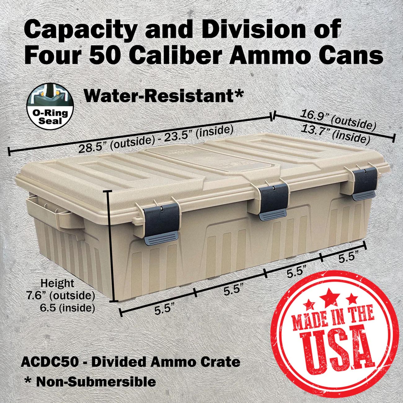 MTM Ammo Crate - Divided Utility Box - Clinch River Fishing USA