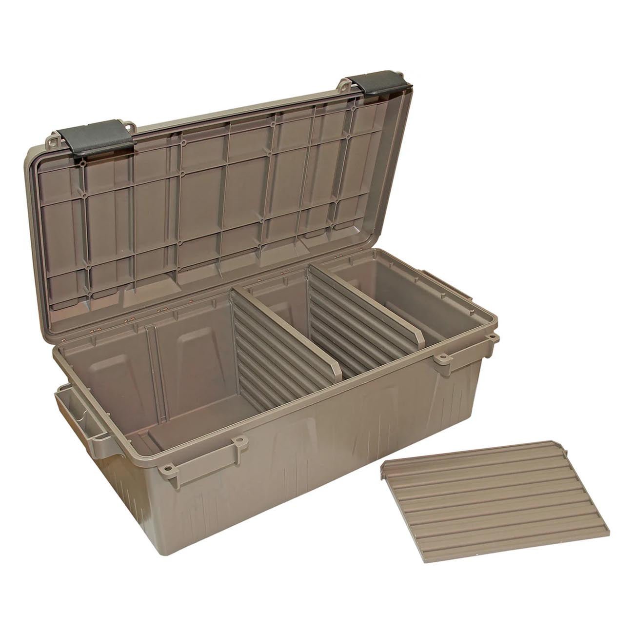 MTM Ammo Crate Divided Utility Box - Dark Earth - Clinch River Fishing USA