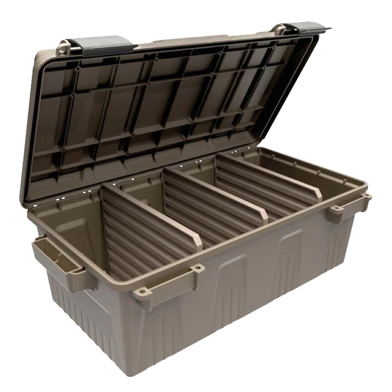 MTM Ammo Crate Divided Utility Box - Dark Earth - Clinch River Fishing USA