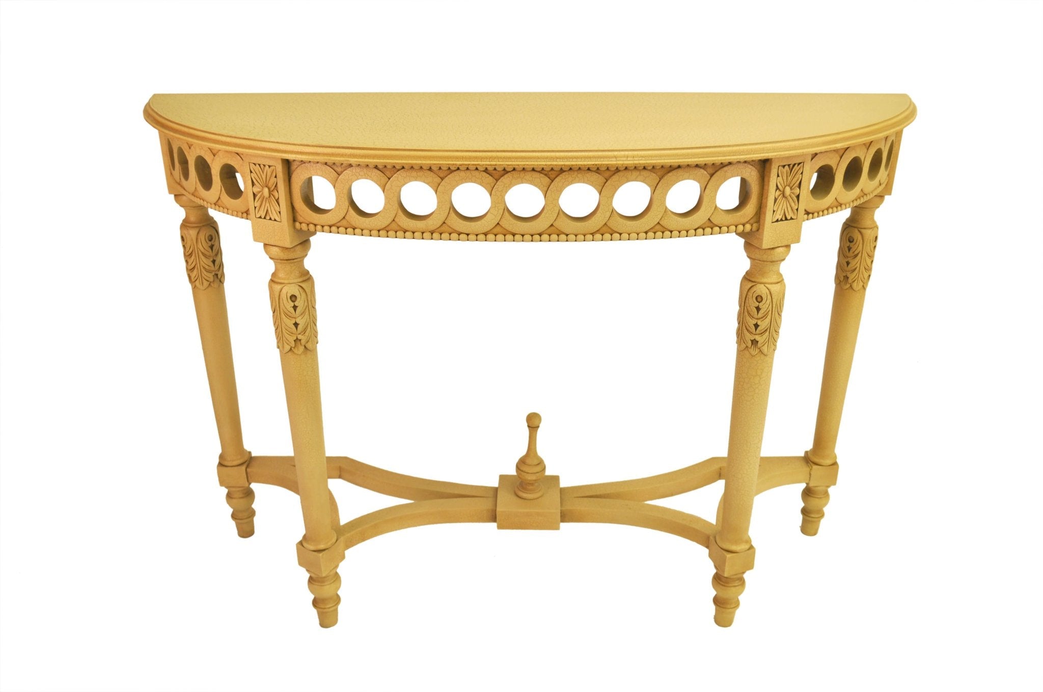 NEOCLASSICAL DEMILUNE CONSOLE TABLE - Clinch River Fishing USA