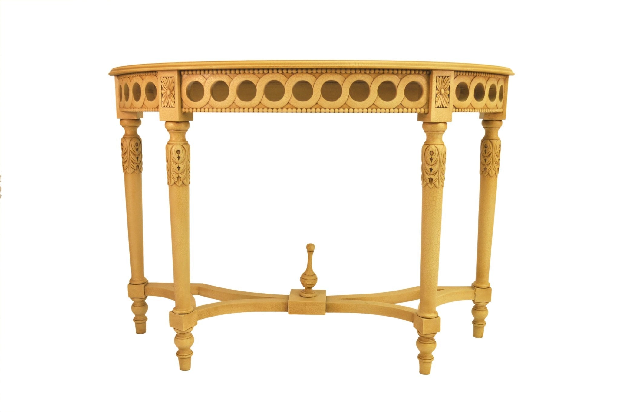 NEOCLASSICAL DEMILUNE CONSOLE TABLE - Clinch River Fishing USA