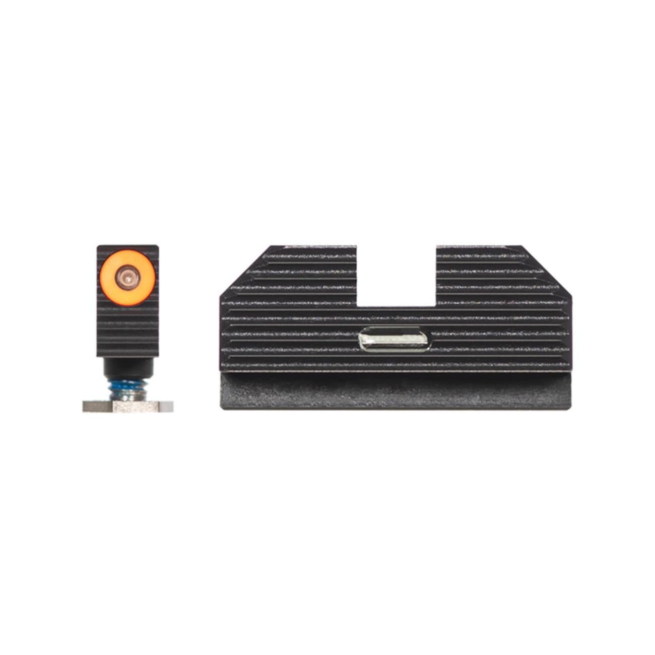 Night Fision Night Sight Set for Glock 17/19/34 - Orange Tritium Front Ring/Tritium Black Ring Rear - Clinch River Fishing USA