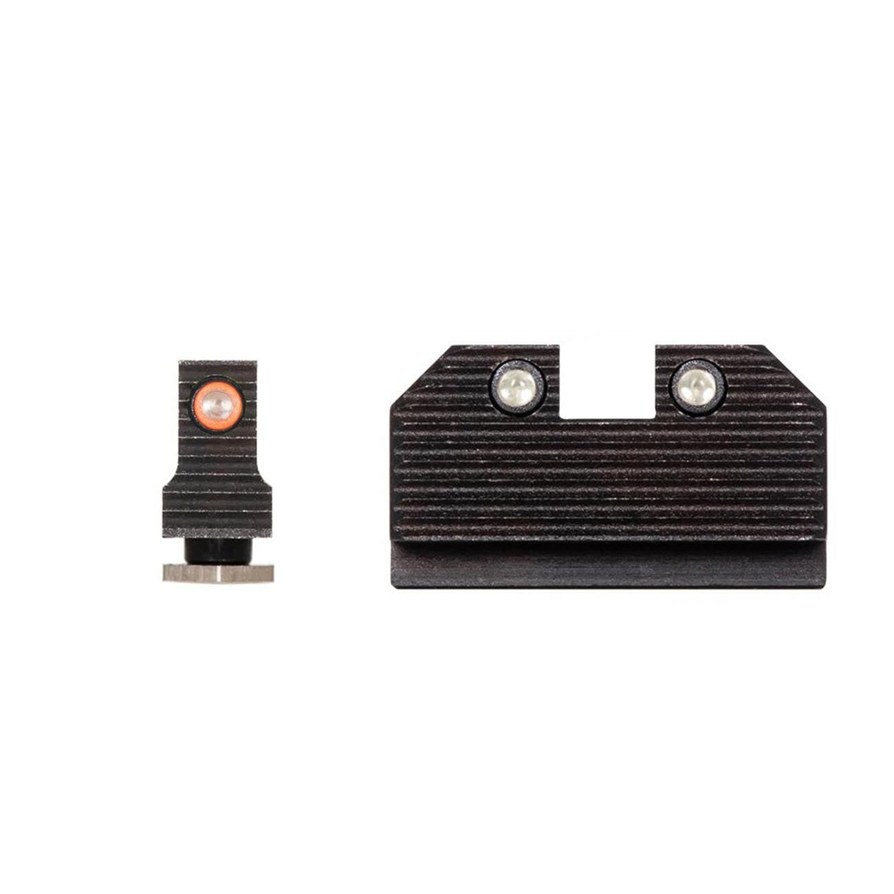 Night Fision Optics - Ready Stealth Series for Glock 17/19/34 Orange Front Ring/Black Rear Rings - Clinch River Fishing USA