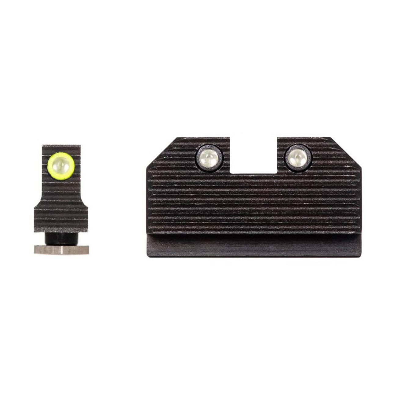 Night Fision Optics-Ready Stealth Series for Glock 17/19/34 Yellow Front Ring/Black Rear Rings - Clinch River Fishing USA