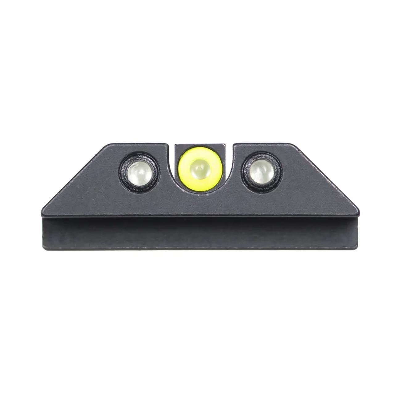 Night Fision Tritium Night Sights for Glock 17/19/34/43/48 - Yellow Front Ring/U Notch Black Rear Ri - Clinch River Fishing USA
