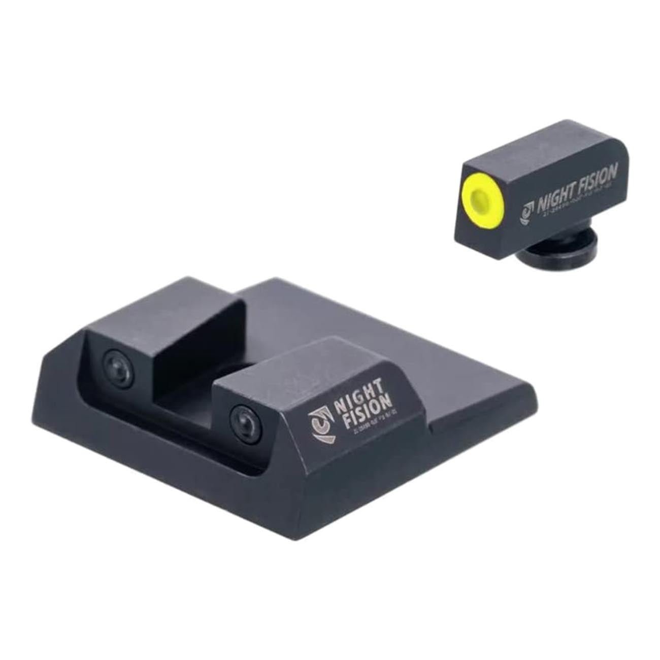 Night Fision Tritium Sights for Taurus G2c/G2/G3/TX22 - Yellow Tritium Front Ring/Tritium Black Ring - Clinch River Fishing USA