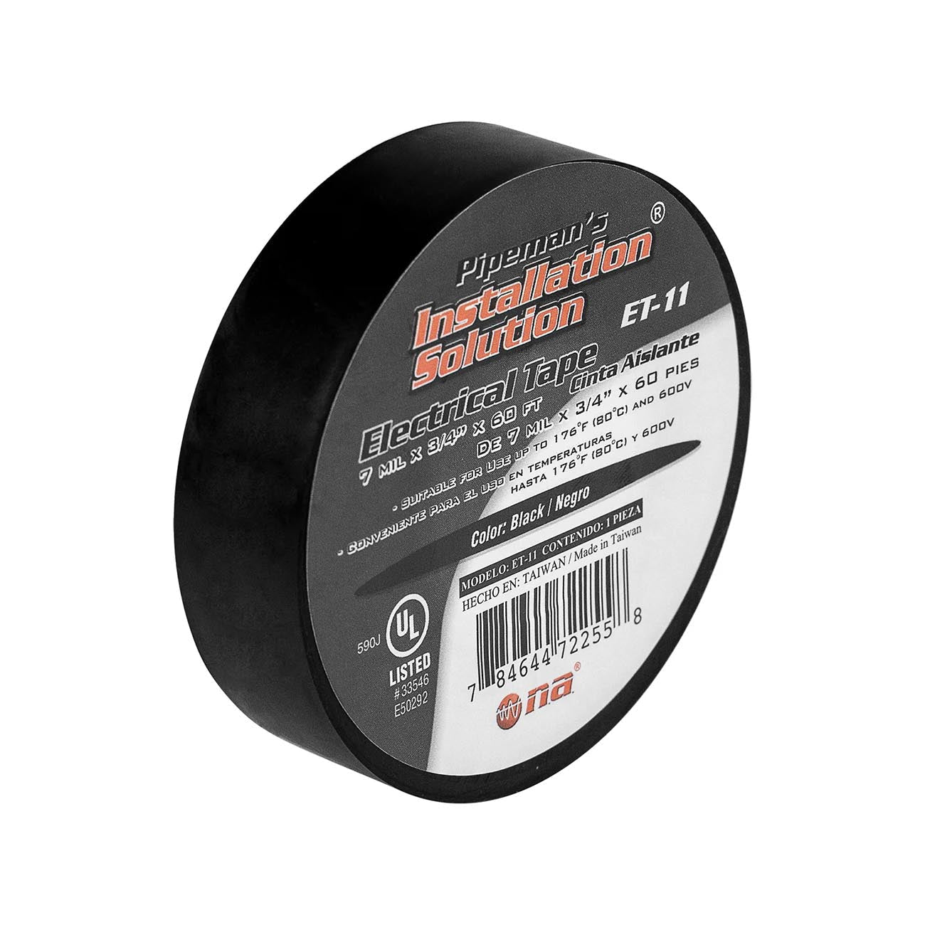 Nippon Vinyl Electrical Tape 3/4" x 60 Feet Rolls - Black (10 pack) - Clinch River Fishing USA
