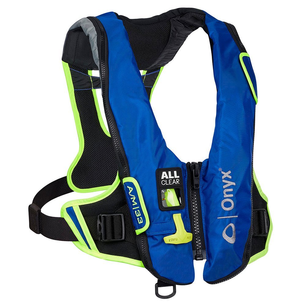 Onyx Impulse A/M-33 All Clear® Auto/Manual Inflatable Life Jacket - Blue - Clinch River Fishing USA
