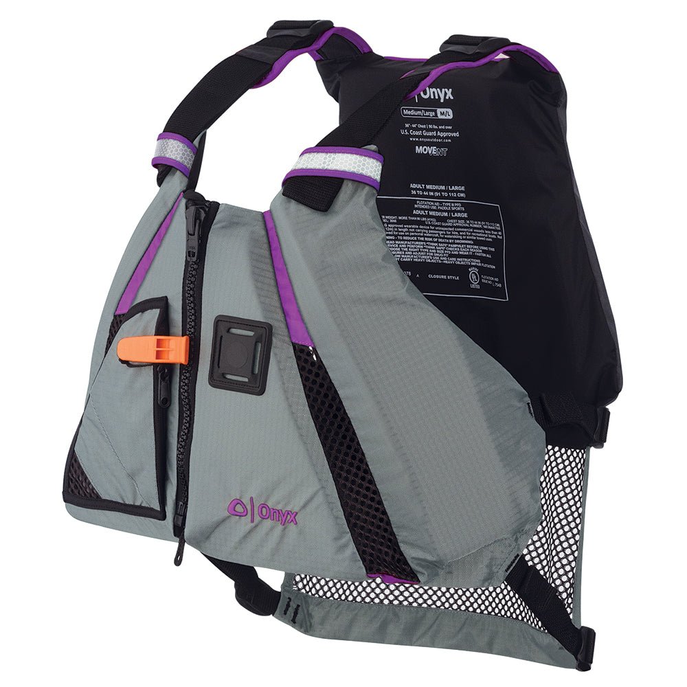 Onyx MoveVent Dynamic Paddle Sports Vest - Purple/Grey - M/L - Clinch River Fishing USA