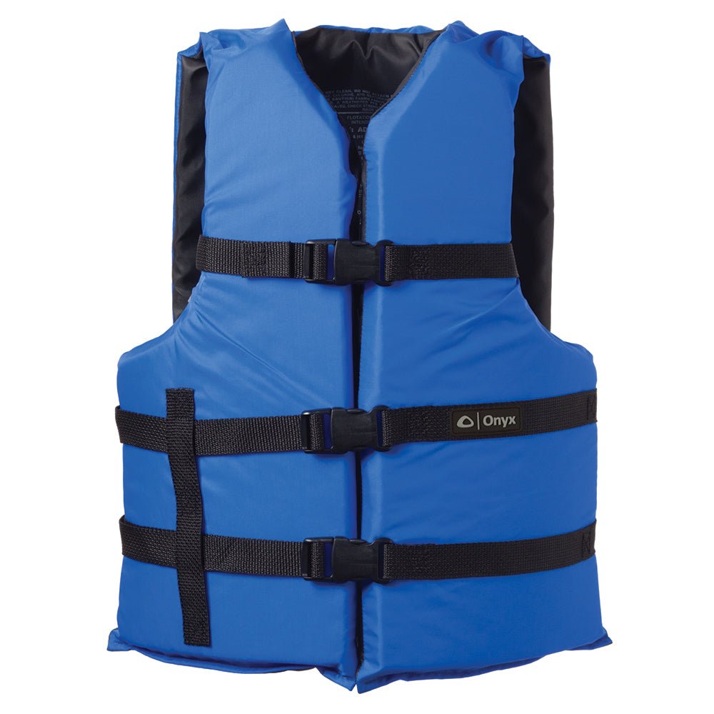 Onyx Nylon General Purpose Life Jacket - Adult Oversize - Blue - Clinch River Fishing USA