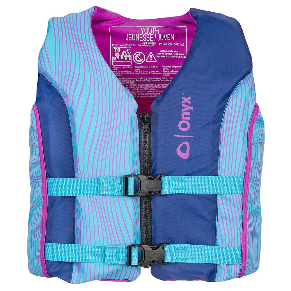 Onyx Shoal All Adventure Youth Paddle & Water Sports Life Jacket - Blue - Clinch River Fishing USA
