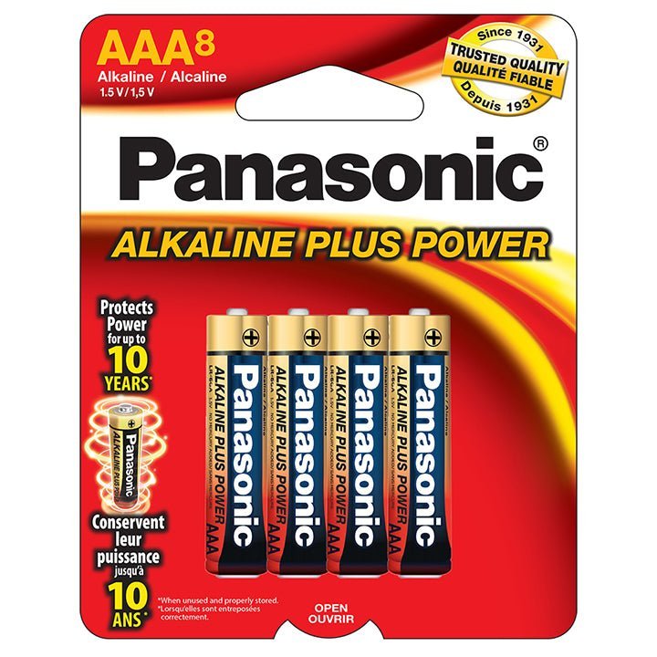 Panasonic Aklaline Size "AAA" Plus Power (8-Pack) - Clinch River Fishing USA