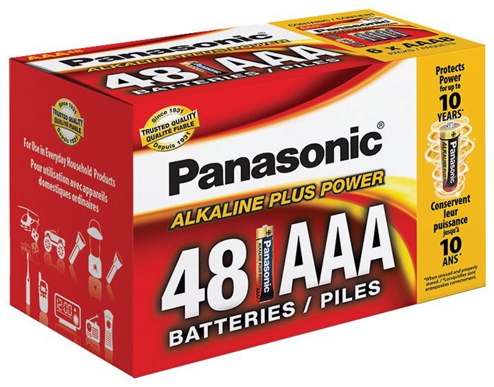 Panasonic Alkaline Size "AAA" Plus Power (48-Pack) Blister Box - Clinch River Fishing USA