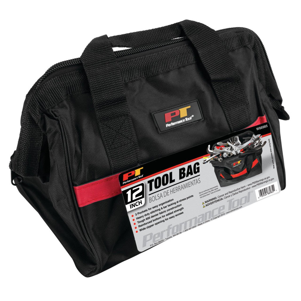 Performance Tool 12" Heavy Duty Tool Pouch with 3 Pockets - Clinch River Fishing USA