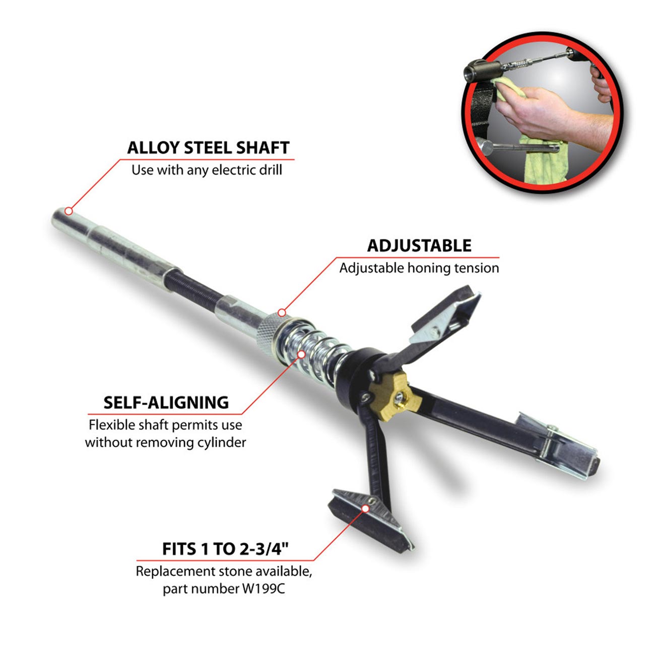 Performance Tool Pro Brake Cylinder Hone - Clinch River Fishing USA