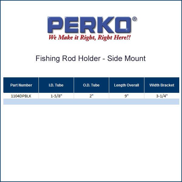 Perko Marine Rod Holder Black Chrome