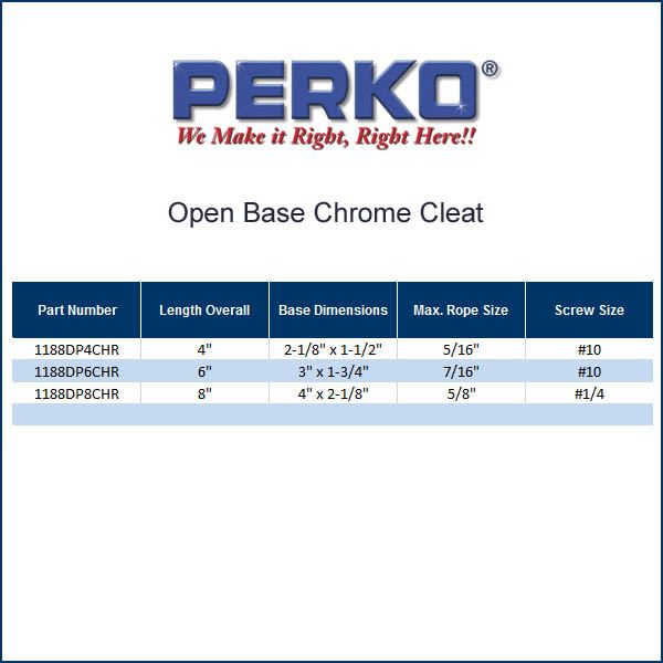 Perko Marine Yacht Cleat 4" Pr