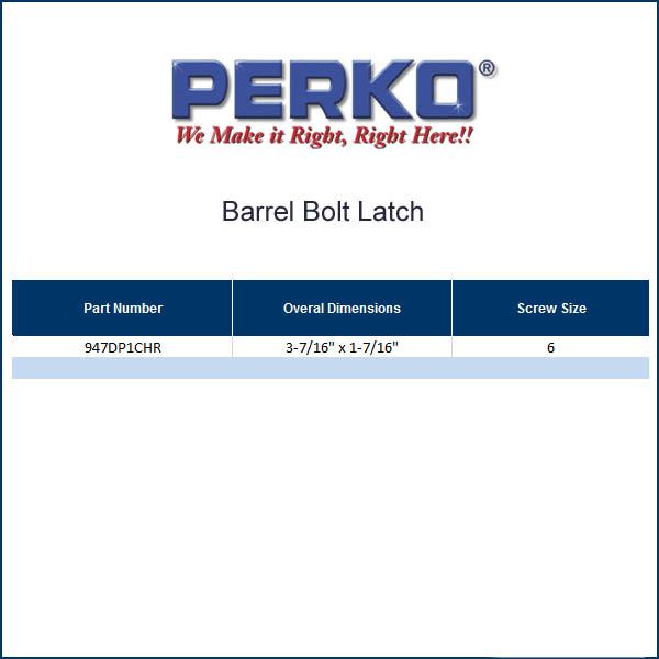 Perko Marine Barrel Bolt