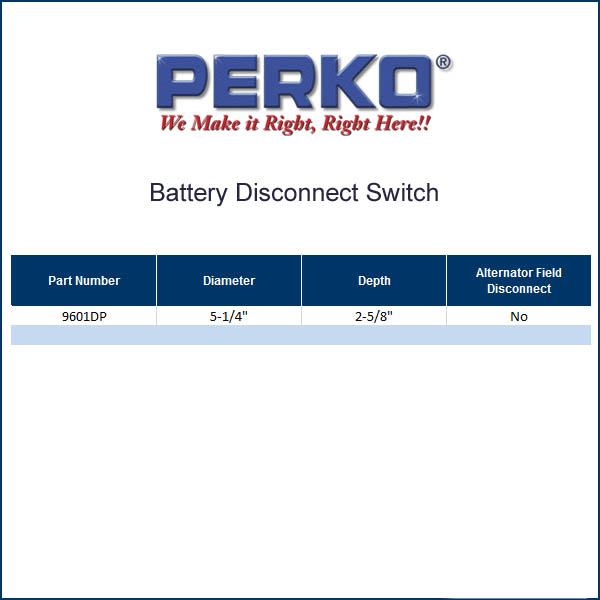 Perko Marine Battery Switch On-Off