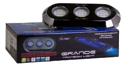 PLASHLIGHTS Grande 180W Underwater Transom Light - Blue - Pair | PL-UWL-180BLU-K *ON SALE WHILE SUPPLIES LAST*