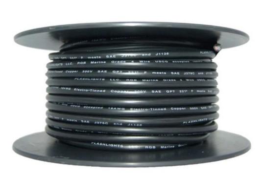 PLASHLIGHTS 18awg RGB+W 5 Conductor Wire - 150ft Spool | PW-18/5-RGBW - Clinch River Fishing USA