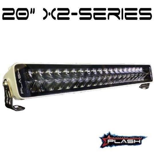PLASHLIGHTS 20" X2-Series LED Light Bar - White Housing | X2-20-WHT - Clinch River Fishing USA