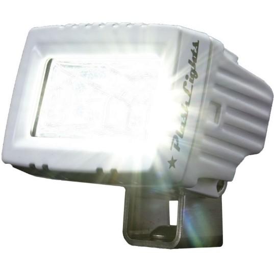 PLASHLIGHTS 20W Low Profile LED Spreader Light - 120 Scene Flood - White Housing | 20-LP-SC-WHT - Clinch River Fishing USA