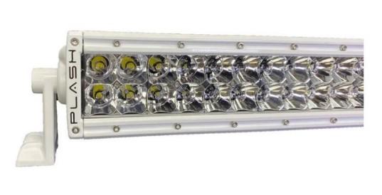 PLASHLIGHTS 30" XX-Series LED Light Bar - 5W - Curved - White Housing | XX-30-5W-WHT-R - Clinch River Fishing USA