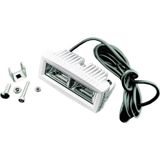 PLASHLIGHTS 40W Low Profile LED Spreader Light - 120 Scene Flood - White Housing | 40-LP-SC-WHT - Clinch River Fishing USA