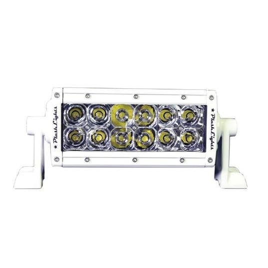 PLASHLIGHTS 6" XX-Series LED Light Bar Marine White Housing (5W), Double Row Combo Beam. | XX-6-5W-WHT - Clinch River Fishing USA