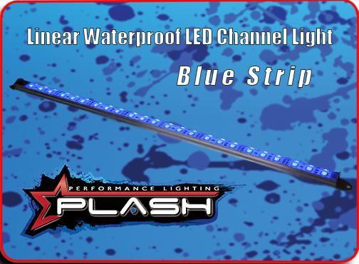 PLASHLIGHTS Linear Waterproof LED Channel Light - Blue - 16" | RS-BL-16 - Clinch River Fishing USA