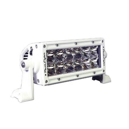 PLASHLIGHTS 6" XX-Series LED Light Bar Marine White Housing (5W)