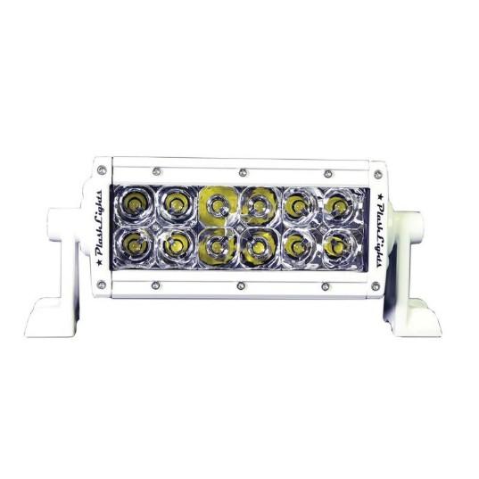 PLASHLIGHTS 6" XX-Series LED Light Bar Marine White Housing (5W)