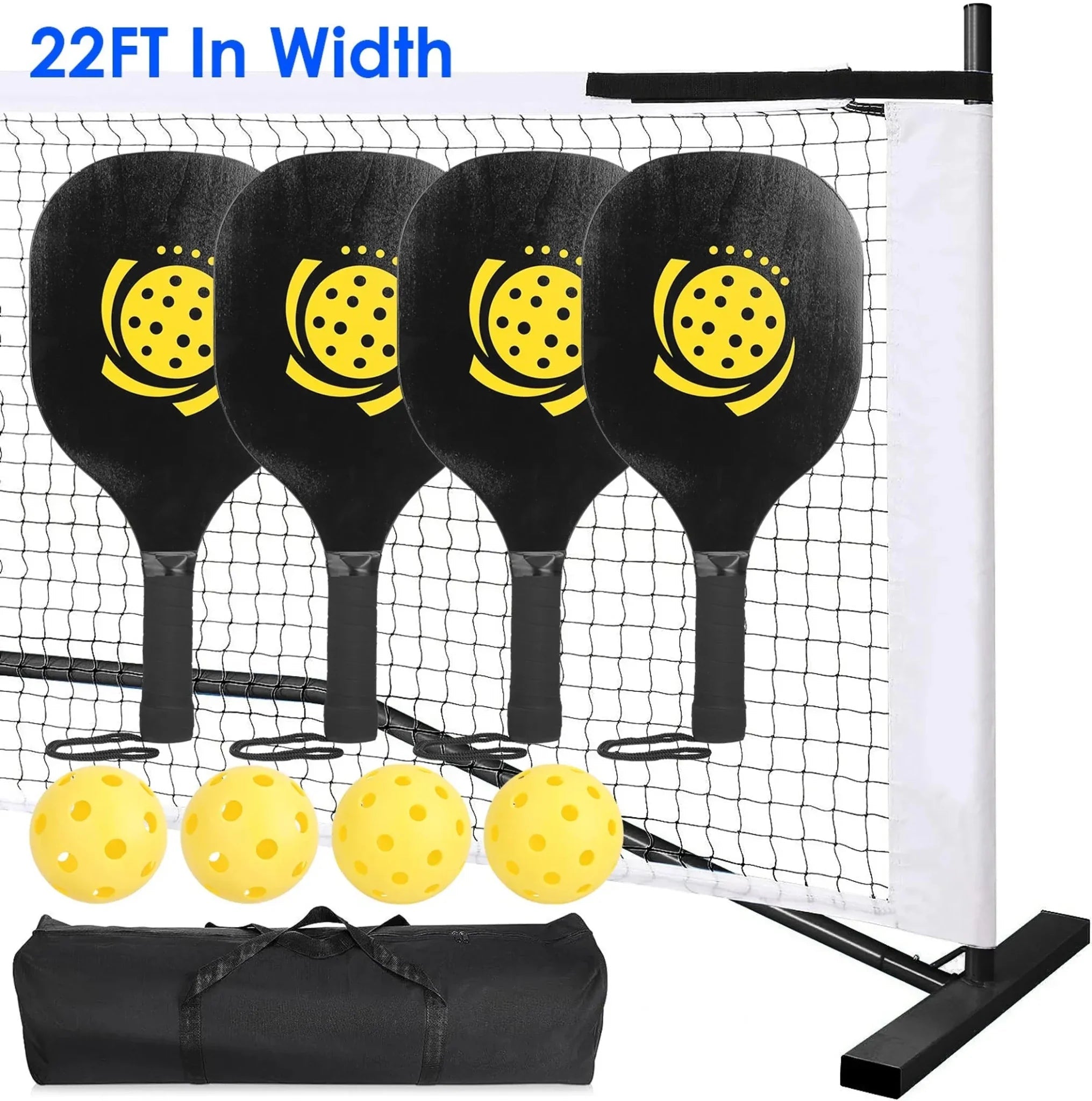 Portable Pickleball Net Set 22ft Regulation - Clinch River Fishing USA