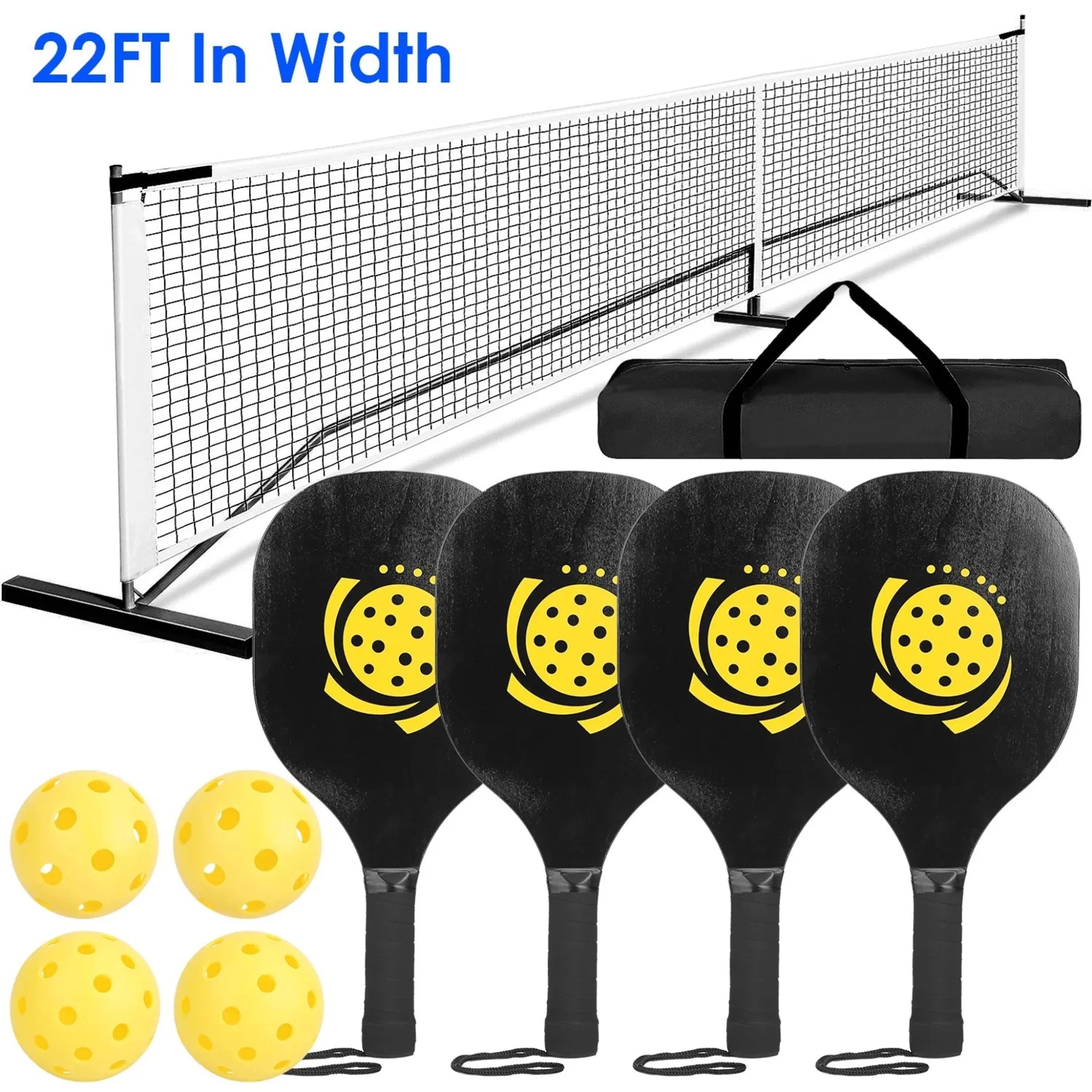 Portable Pickleball Net Set 22ft Regulation - Clinch River Fishing USA