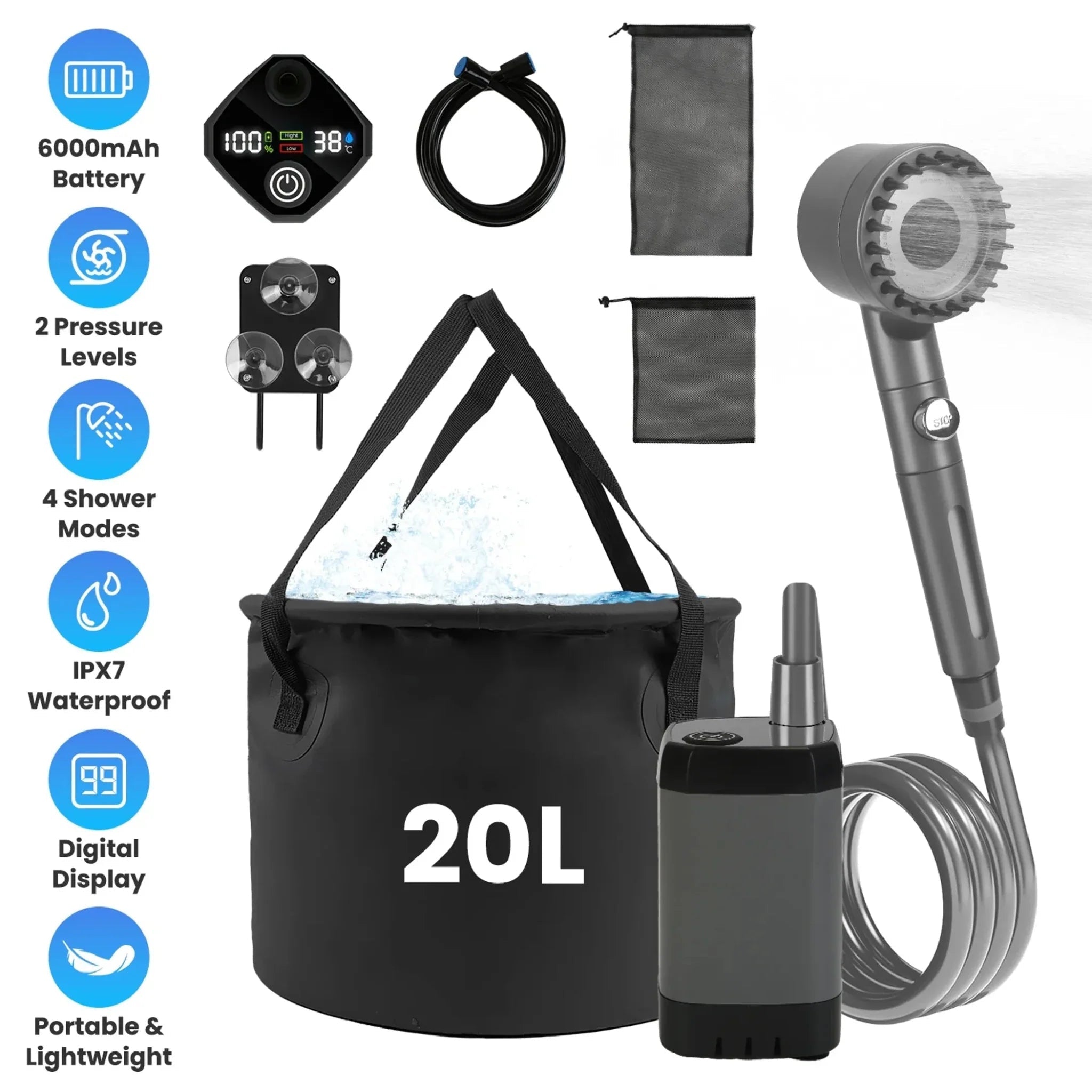 Portable Shower for Camping - Clinch River Fishing USA