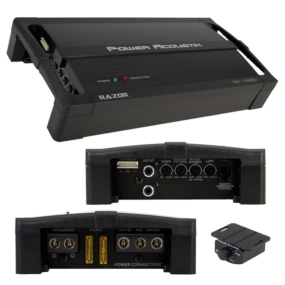 Power Acoustik Class D Mono Block 1500W Max Amplifier - Clinch River Fishing USA