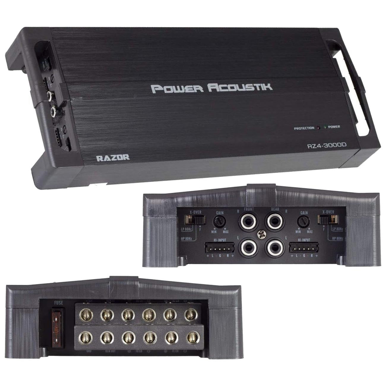 Power Acoustik Compact 4 Channel Amplifier 1500W RMS/3000W MAX - Clinch River Fishing USA