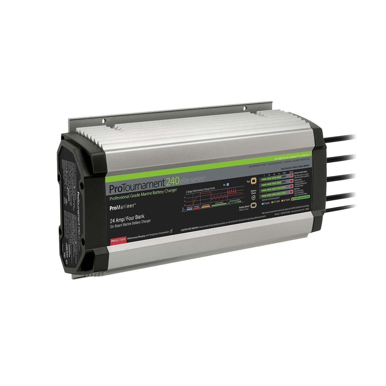 ProMariner ProTournament 240 24 Amp Battery Charger 12/24/36/48v 4 Bank 120v Input - Clinch River Fishing USA