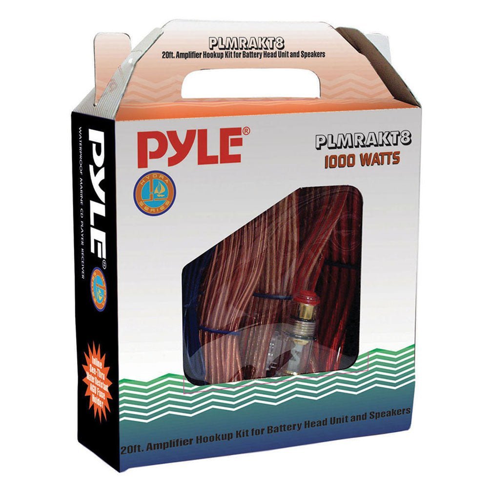 Pyle 8 Gauge Amplifier Wiring Kit Marine Grade - 1000 Watts - Clinch River Fishing USA