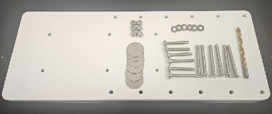 RHODAN Powder-Coated White Aluminum Extension Bracket 1/2" thick 7" x 18" | A00156