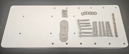 RHODAN Powder-Coated White Aluminum Extension Bracket 1/2" thick 7" x 18" | A00156 - Clinch River Fishing USA
