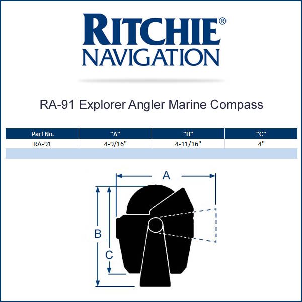 Ritchie Compass Explorer Angler Brkt-Mt