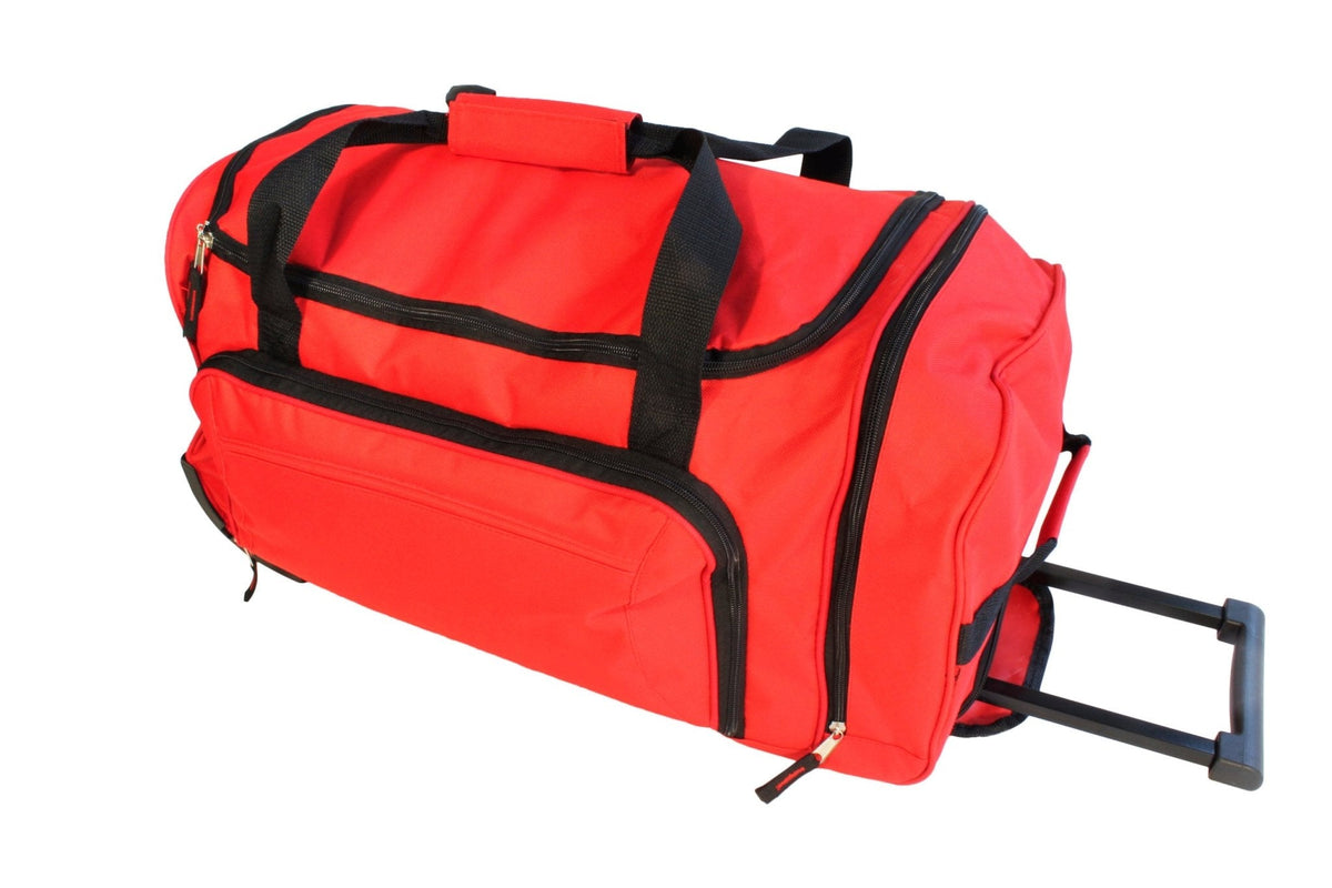 Rolling Red Wheel Bag + Telescoping Handle - Clinch River Fishing USA